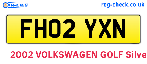 FH02YXN are the vehicle registration plates.