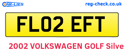 FL02EFT are the vehicle registration plates.