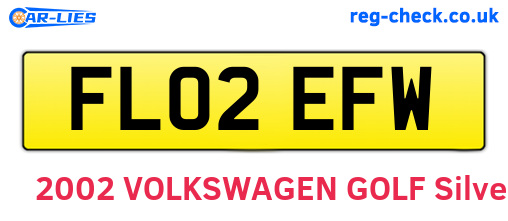 FL02EFW are the vehicle registration plates.