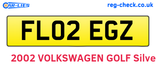 FL02EGZ are the vehicle registration plates.