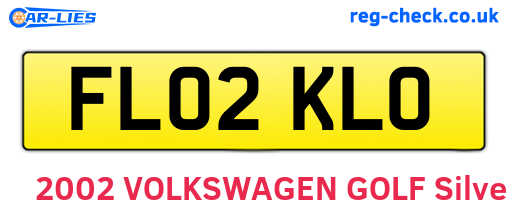 FL02KLO are the vehicle registration plates.