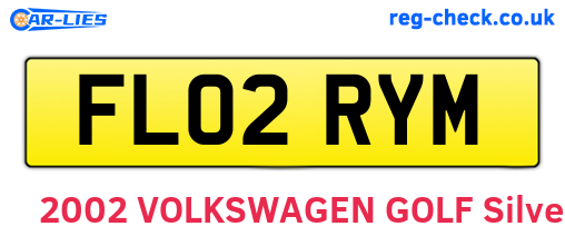 FL02RYM are the vehicle registration plates.