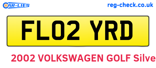 FL02YRD are the vehicle registration plates.