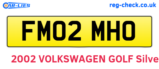 FM02MHO are the vehicle registration plates.