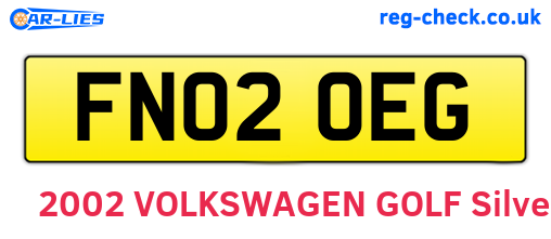 FN02OEG are the vehicle registration plates.