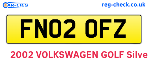 FN02OFZ are the vehicle registration plates.