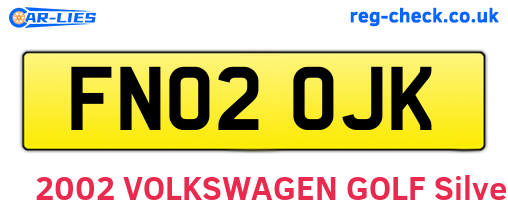 FN02OJK are the vehicle registration plates.