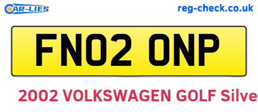 FN02ONP are the vehicle registration plates.