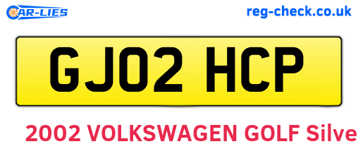 GJ02HCP are the vehicle registration plates.