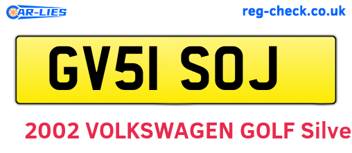 GV51SOJ are the vehicle registration plates.