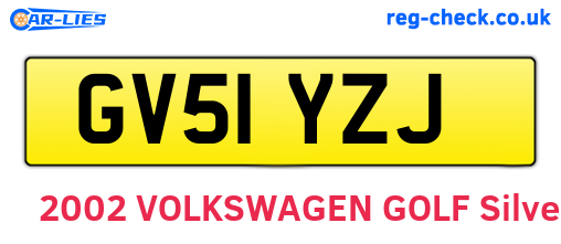 GV51YZJ are the vehicle registration plates.