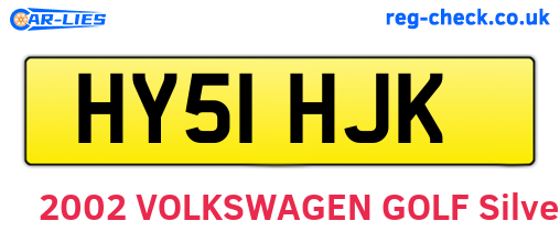 HY51HJK are the vehicle registration plates.