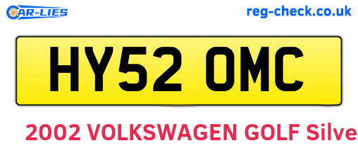 HY52OMC are the vehicle registration plates.