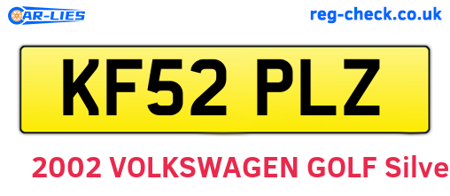 KF52PLZ are the vehicle registration plates.