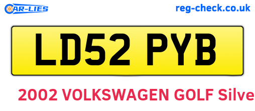 LD52PYB are the vehicle registration plates.