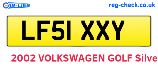 LF51XXY are the vehicle registration plates.