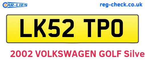 LK52TPO are the vehicle registration plates.