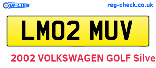 LM02MUV are the vehicle registration plates.