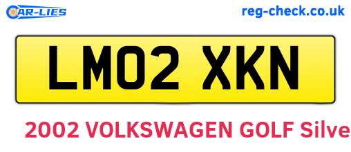 LM02XKN are the vehicle registration plates.