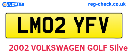 LM02YFV are the vehicle registration plates.