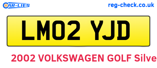 LM02YJD are the vehicle registration plates.