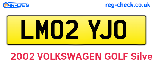 LM02YJO are the vehicle registration plates.