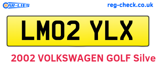 LM02YLX are the vehicle registration plates.