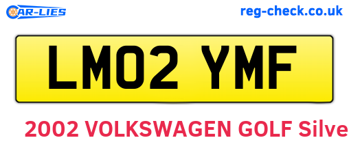 LM02YMF are the vehicle registration plates.