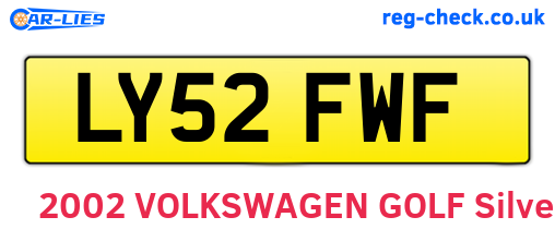 LY52FWF are the vehicle registration plates.