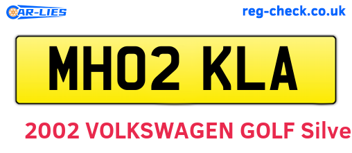MH02KLA are the vehicle registration plates.