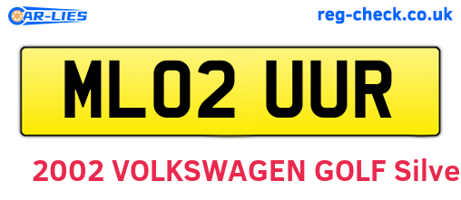 ML02UUR are the vehicle registration plates.
