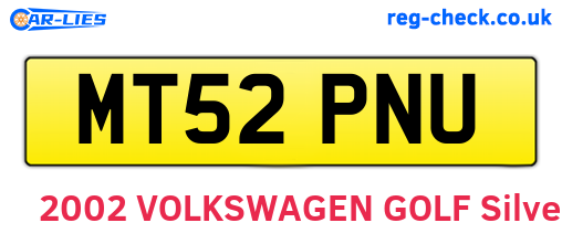 MT52PNU are the vehicle registration plates.