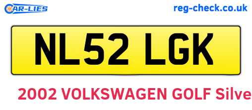 NL52LGK are the vehicle registration plates.