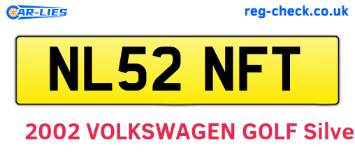 NL52NFT are the vehicle registration plates.