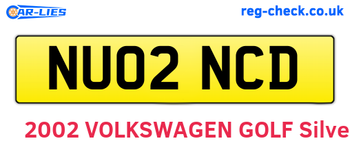 NU02NCD are the vehicle registration plates.