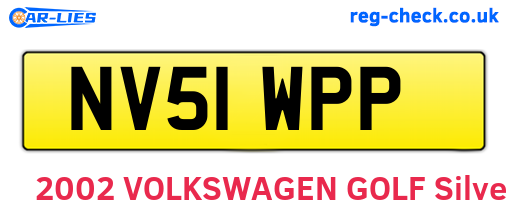 NV51WPP are the vehicle registration plates.