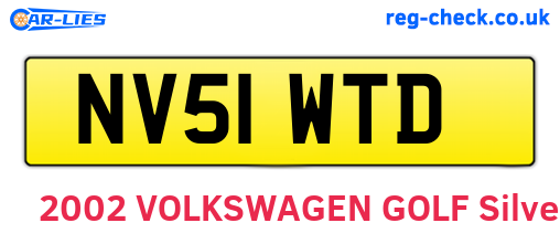 NV51WTD are the vehicle registration plates.