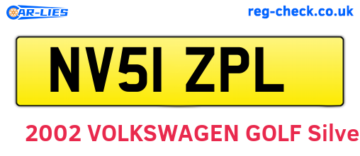 NV51ZPL are the vehicle registration plates.