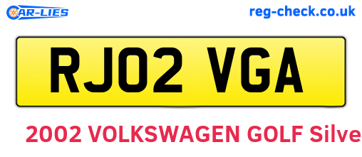 RJ02VGA are the vehicle registration plates.