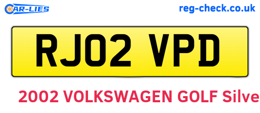 RJ02VPD are the vehicle registration plates.