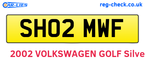 SH02MWF are the vehicle registration plates.