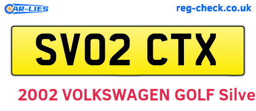 SV02CTX are the vehicle registration plates.