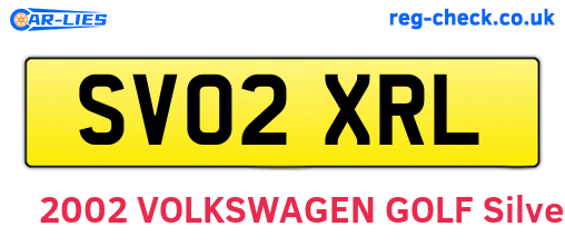 SV02XRL are the vehicle registration plates.