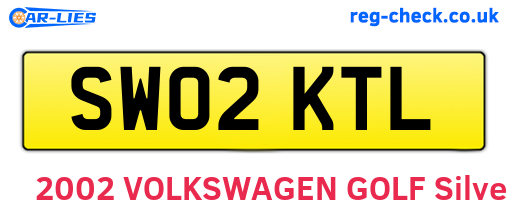 SW02KTL are the vehicle registration plates.