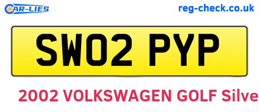 SW02PYP are the vehicle registration plates.