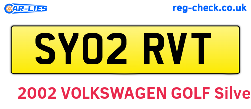 SY02RVT are the vehicle registration plates.