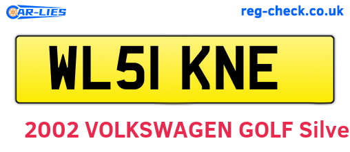 WL51KNE are the vehicle registration plates.