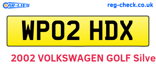 WP02HDX are the vehicle registration plates.