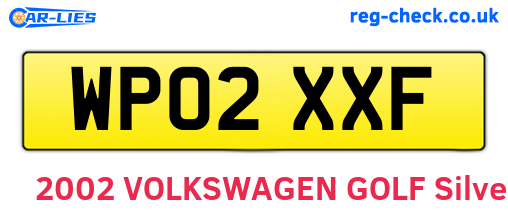 WP02XXF are the vehicle registration plates.