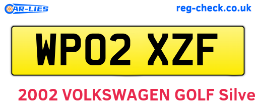 WP02XZF are the vehicle registration plates.